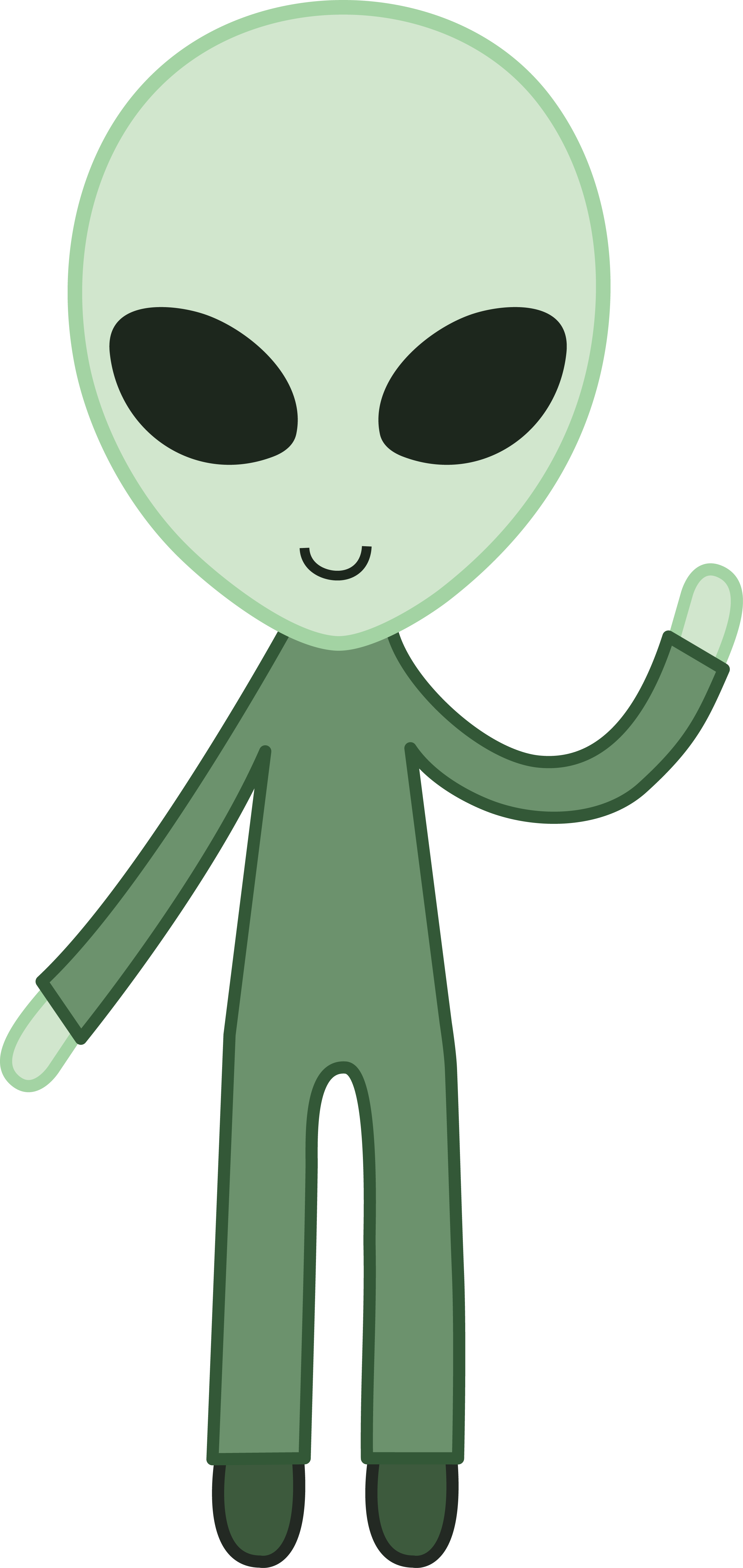 Alien Clipart Friendly - Long Does It Take Mars To Orbit (2549x5371)