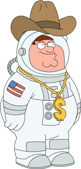 Cowboy Astronaut Millionaire Peter - Family Guy Cowboy Astronaut Millionaire (282x579)