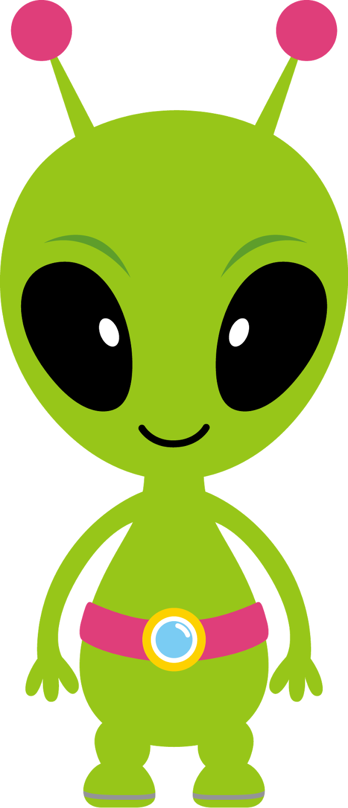 Spaceship Clipart Funny Alien - Space Clipart (690x1600)