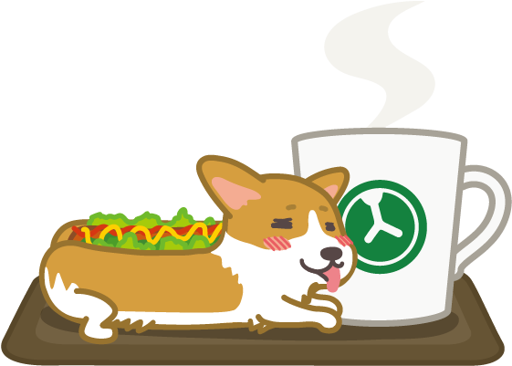 Hot Dog Corgi Messages Sticker - Pembroke Welsh Corgi (601x601)