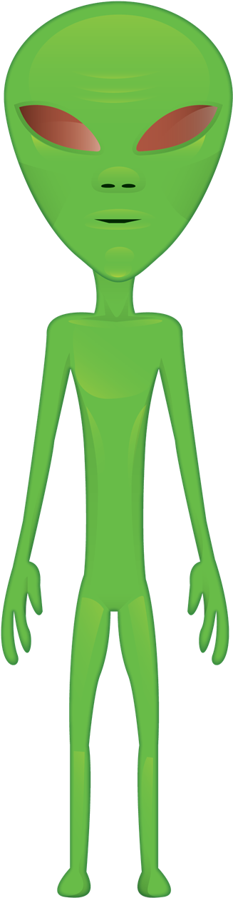 Aliens Clipart All - Green Alien Clip Art (600x1386)