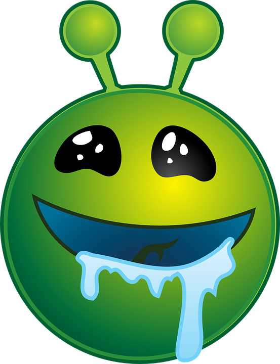 Funny Smiley Faces 26, Buy Clip Art - Alien Smiley (553x720)