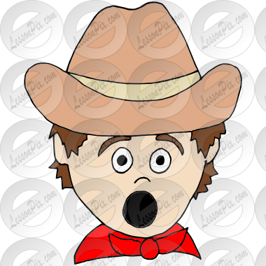 Surprised Cowboy Picture - Cartoon (380x380)