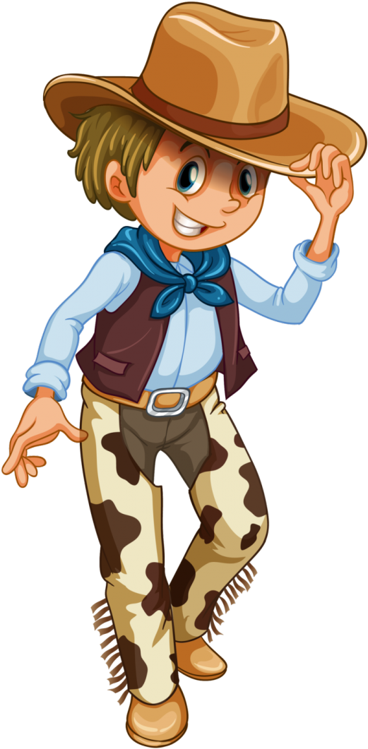 Royalty-free Cowboy American Frontier - Cowboy Cartoon Vector Free (555x1080)