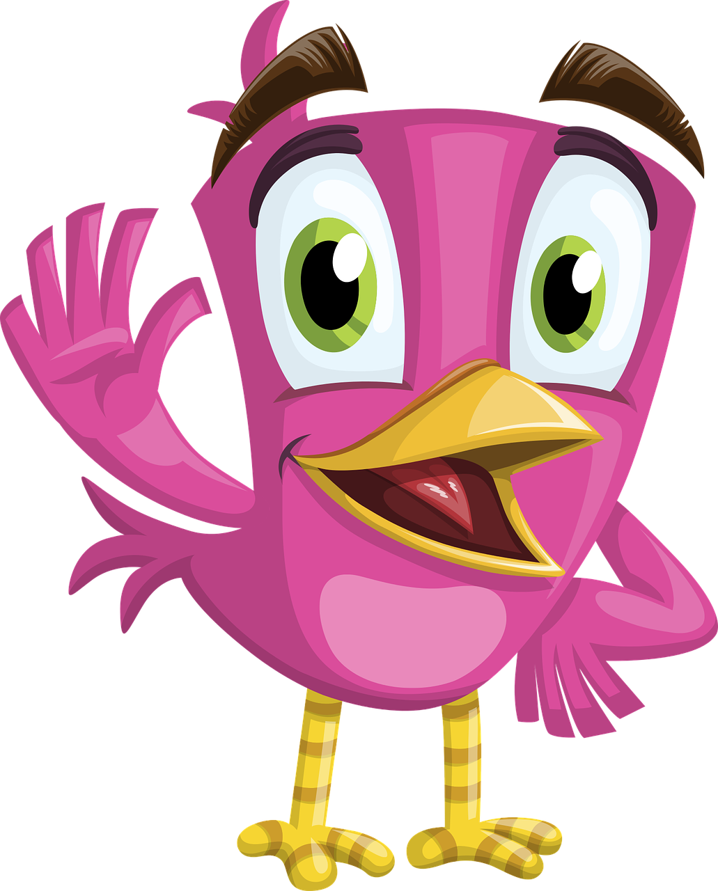 Different Spanish Greetings » Bird-1773616 - Animated Cute Hello Sticker (1031x1280)