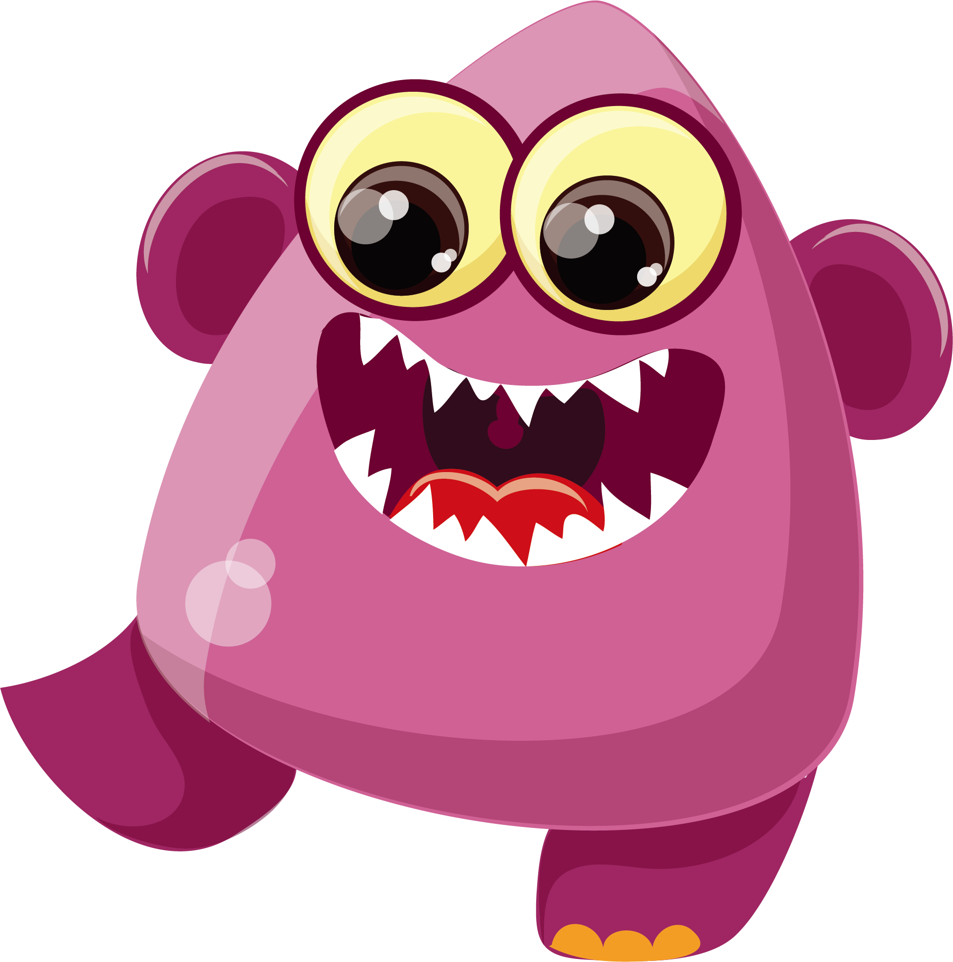Smiling critters cartoon. Монстрики. Мультяшный монстрик. Векторный монстр.