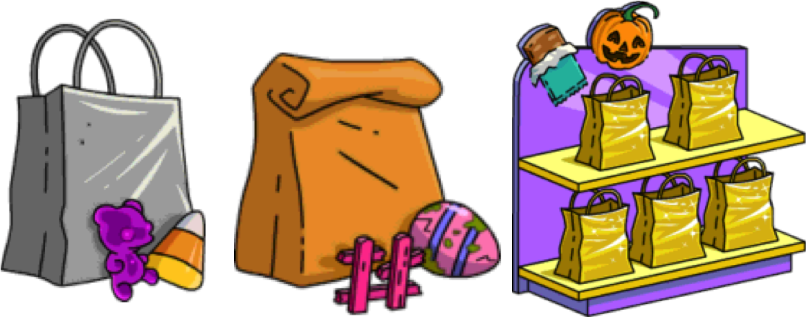 You Can Also Purchase Treat Bags From The Store For - Cartoon (1165x459)