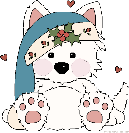 Christmas Dog Printable - Clip Art (558x574)