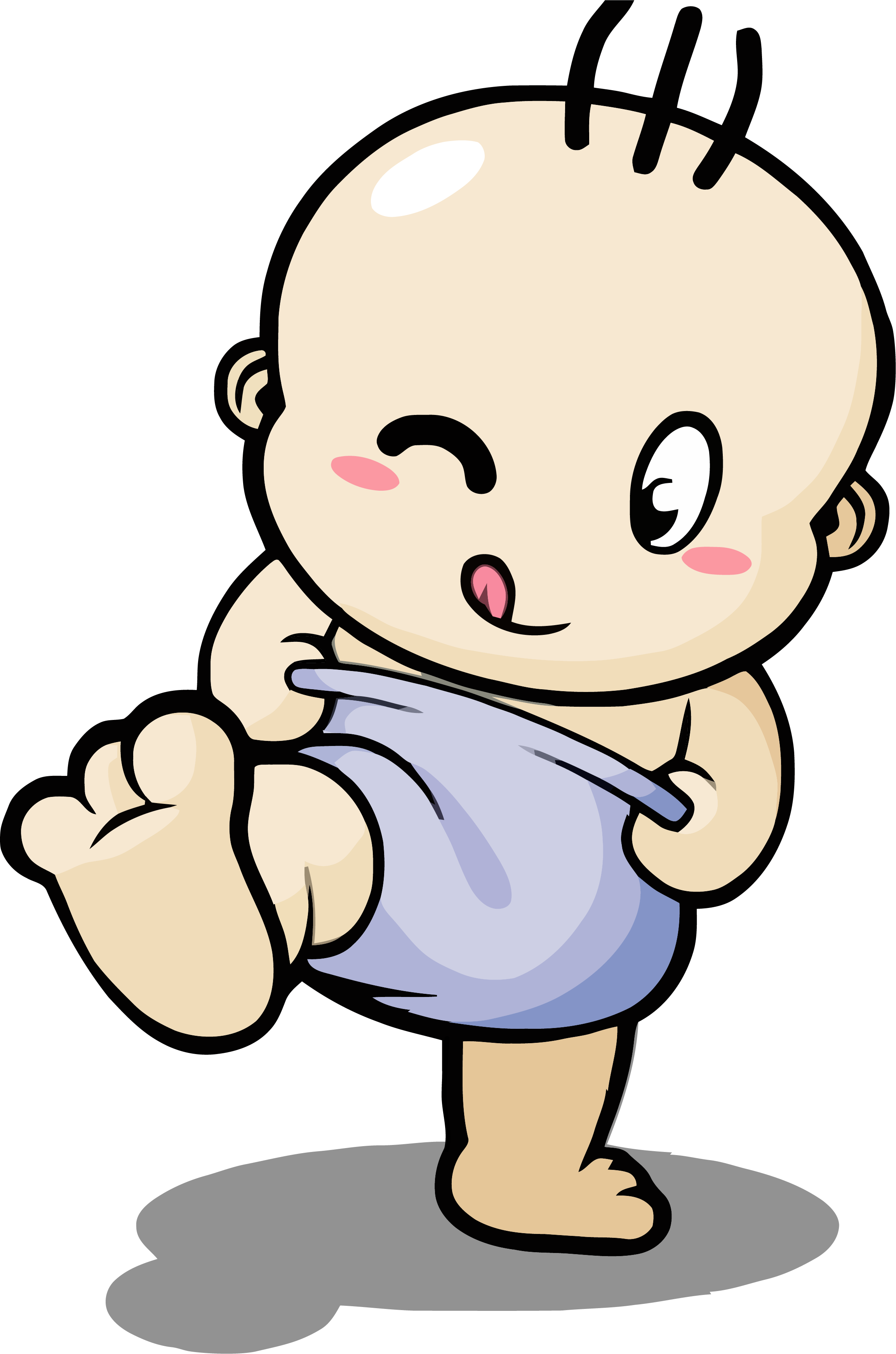 Baby Walking Clipart Png - Baby Clipart (2307x3485)