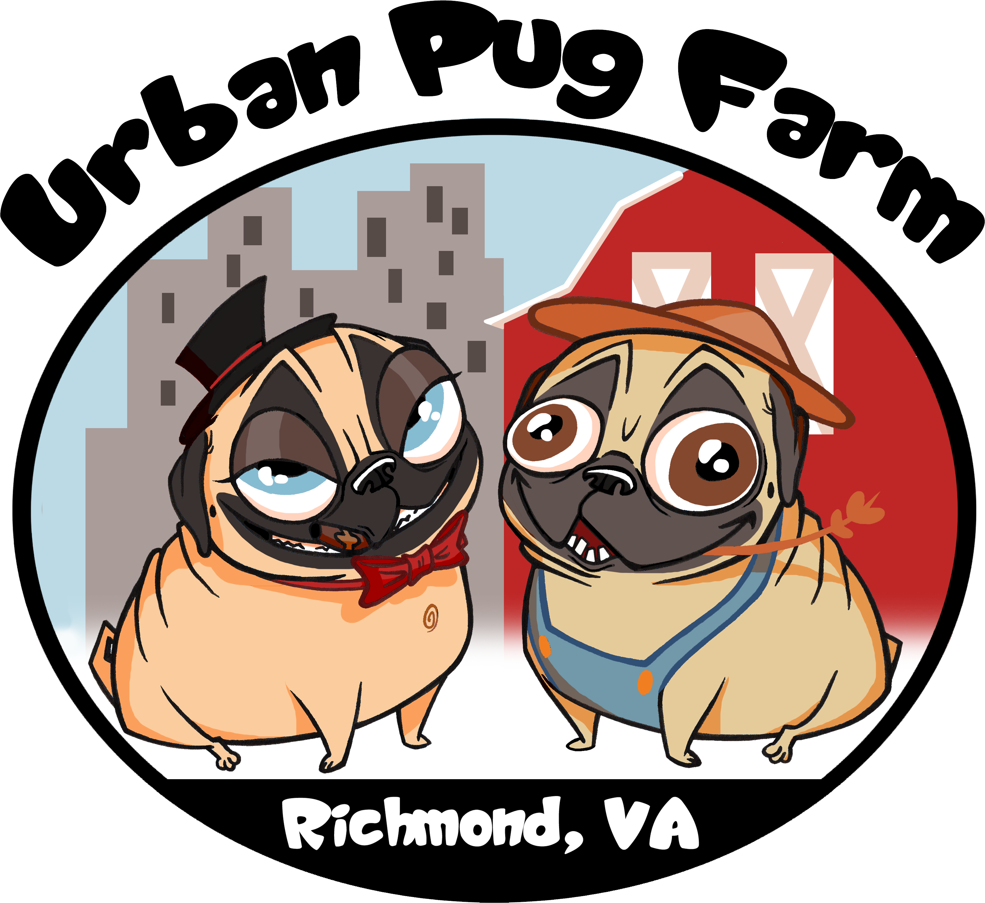 Urban Pug Farm Logo - Urban Pug Farm Logo (3396x3134)