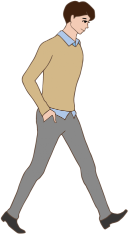 Walking Man - Illustration (339x480)