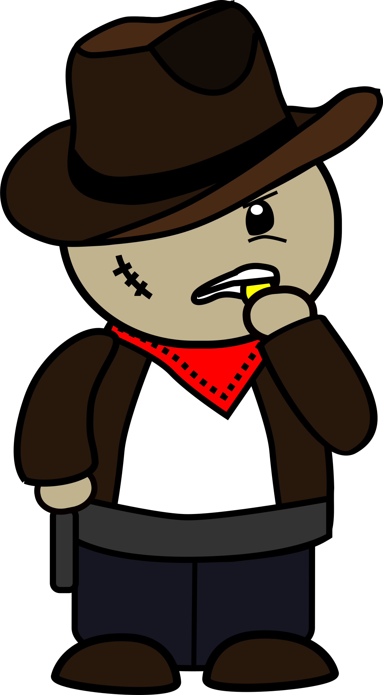 Cowboy Black And White Clip Art Images【2018】 Cowboy - Cowboy Cartoon Png (1325x2400)