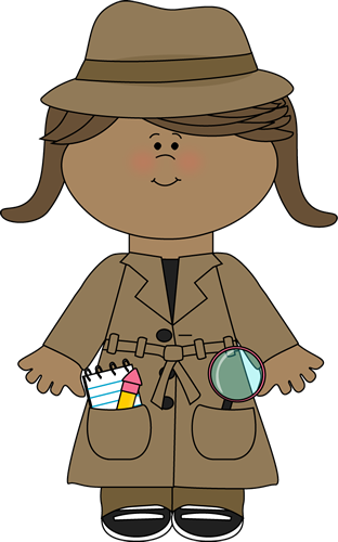 Kid Detective Clipart - Detektiv Girl Clipart (312x500)