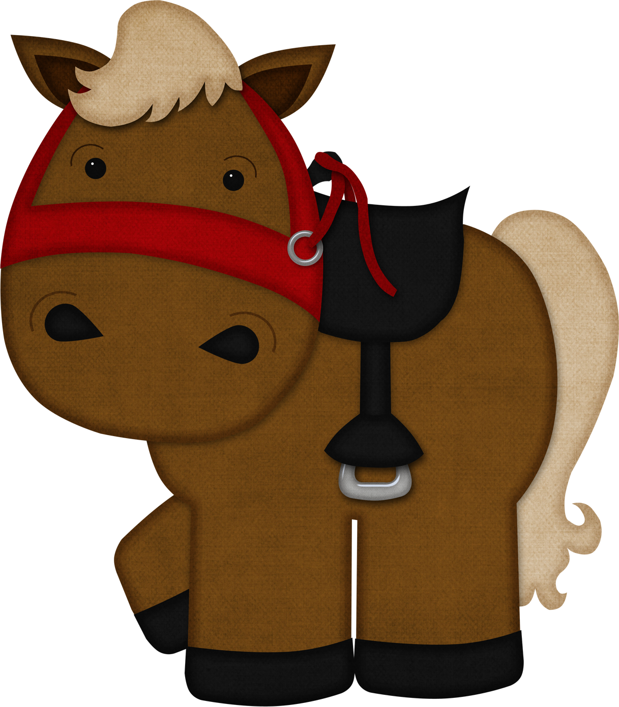 Kid Quilts - Cute Cowboy Horse Clipart (1217x1391)