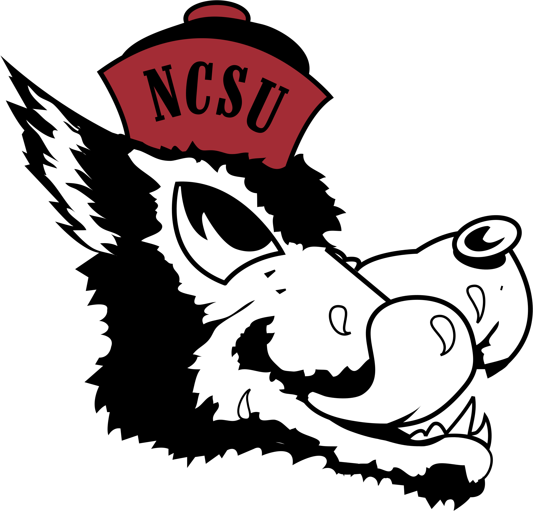 Ncsu Wolfpack Logo Logo Png Transparent - Vintage Nc State Wolf (2400x2400)
