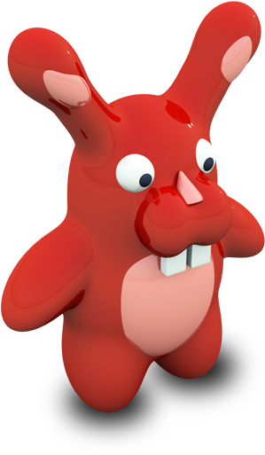 Red Clipart Bunny - Red Bunny (512x512)