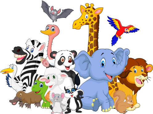 Cartoon Animal Group Image - Group Of Animals Cartoon (500x500)