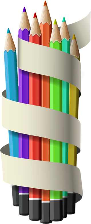 Crayons De Couleurs,articles D Ecole - Colored Pencil (333x800)