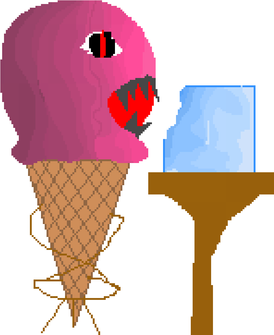 An Ice Cream Eating Ice - Ice Cream Cone (1200x1200)