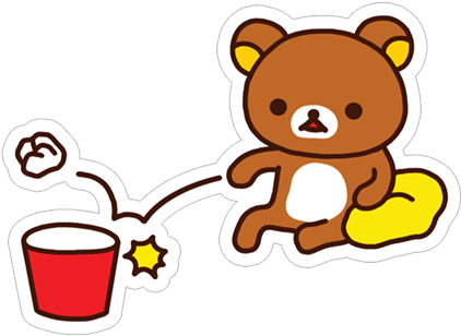 Sticker 27 From Collection «rilakkuma» - Apieu Air-fit Tension Pact #23 Spf30/pa++ [rilakkuma (490x317)