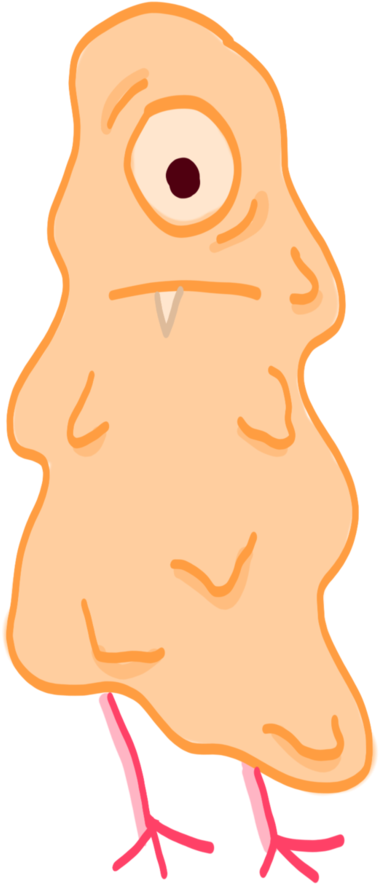 Orange Monster By Egg-pun - Orange Monster By Egg-pun (746x1070)