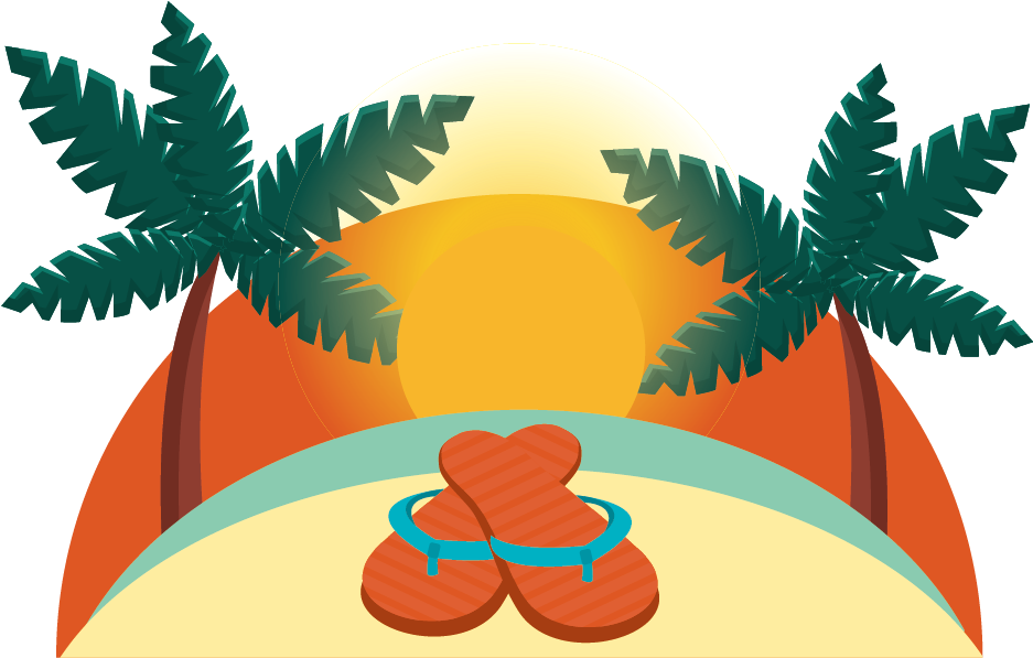 Coconut Trees And Slipper - Coconut Trees And Slipper (1181x1181)