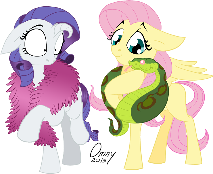 Omny87, Boa, Feather Boa, Fluttershy, Pun, Rarity, - Fashion (800x714)