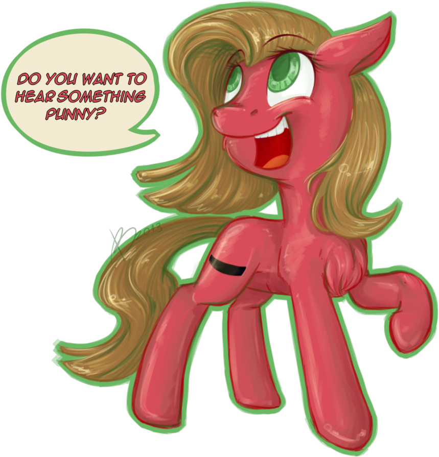 Guess Who Works For Pun Pony By Kyaokay - Cartoon (877x910)