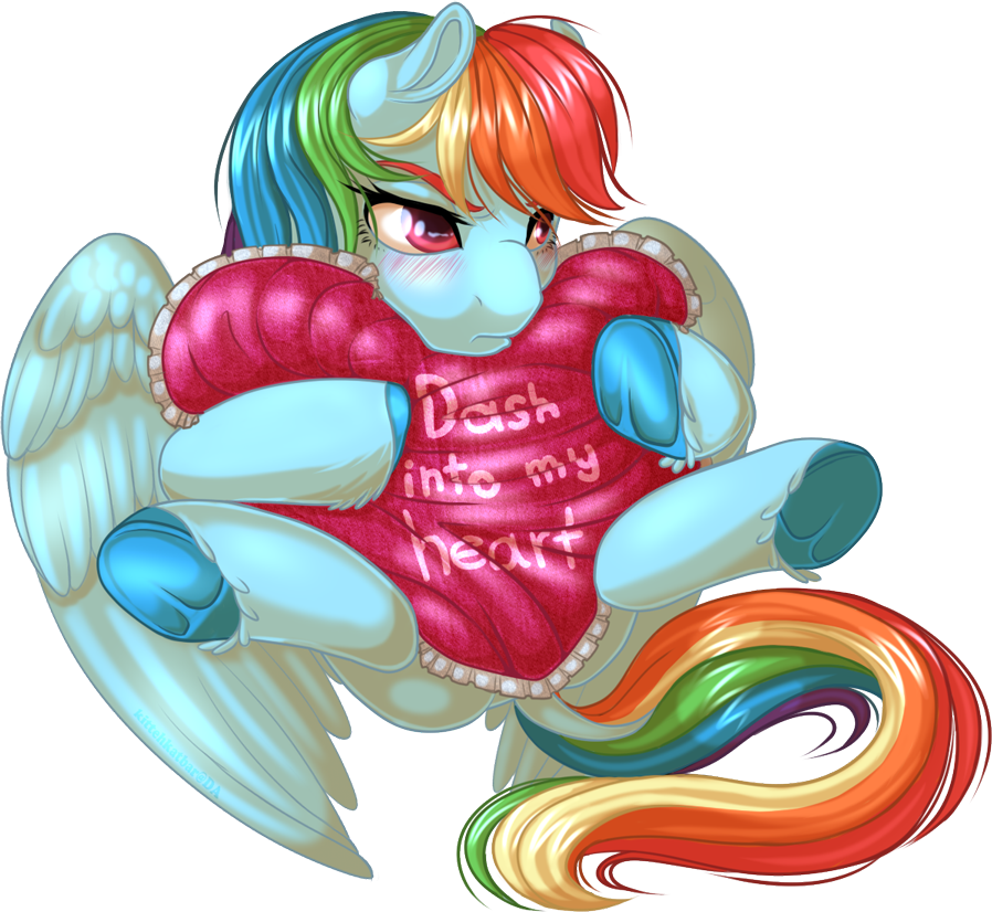 Kittehkatbar, Blushing, Custom, Heart, Hooves, Hug, - Illustration (898x826)