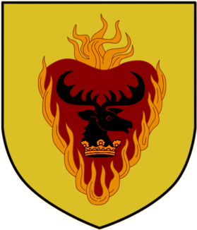 House Baratheon Of Dragonstone - Songs Of Ice And Fire House Banner (600x600)