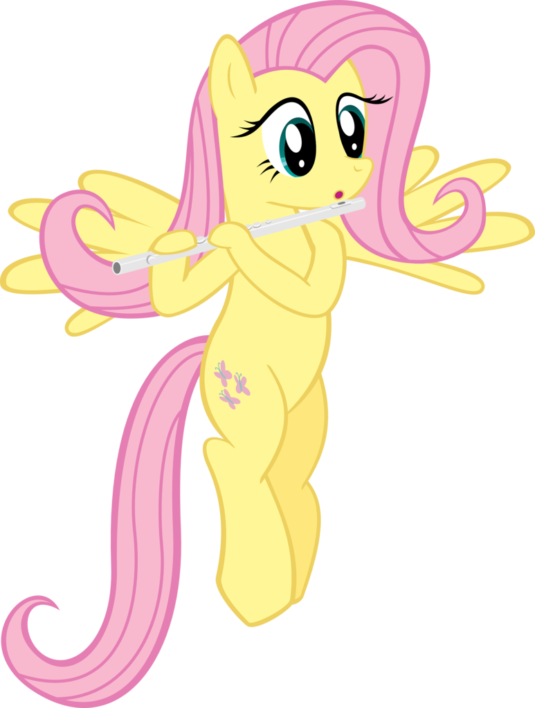 Supermatt314, Female, Flute, Fluttershy, Flying, Instrument, - Fluttershy Flute (773x1024)