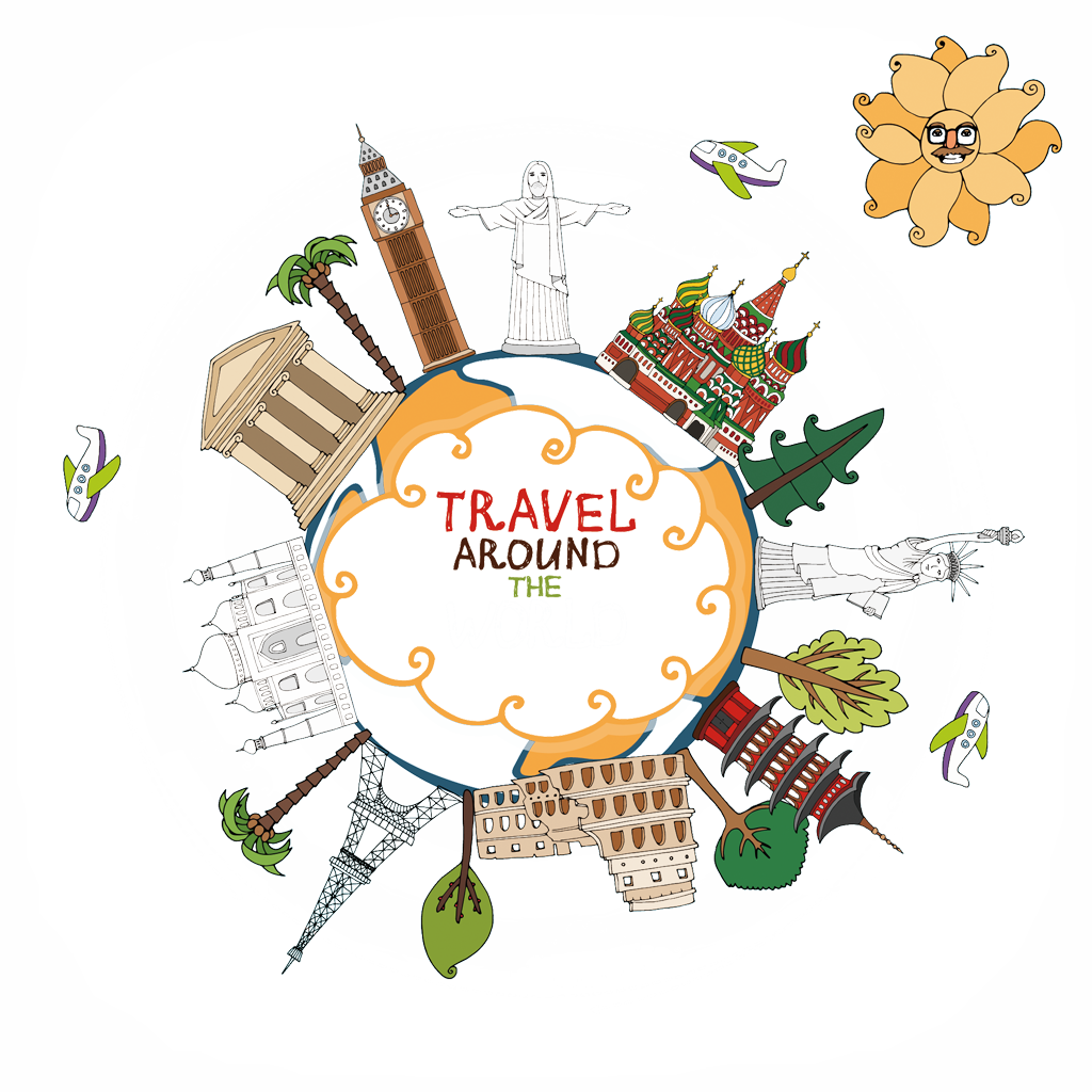 World Travel Landmark Clip Art - World Travel Landmark Clip Art (1024x1024)