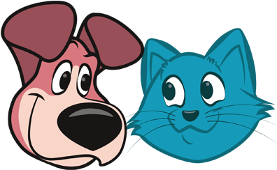 Digital Colour Pet Caricature 2 Pets - Pets Cartoon (400x333)