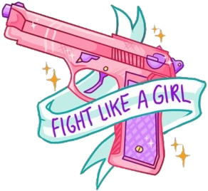 Tumblr Png Collage Tumblr - Fight Like A Girl (500x375)