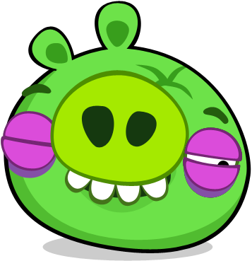 Angry Birds Pig Clipart - Angry Birds Pig Hit (481x497)