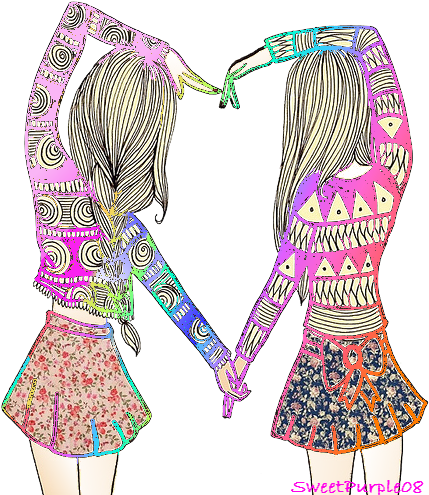 cute best friend drawings for girls