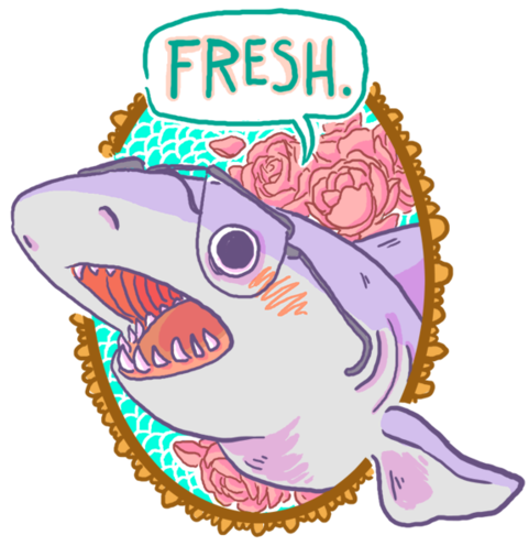 Cute Shark Tumblr - Cara Mcgee Sharks (500x599)
