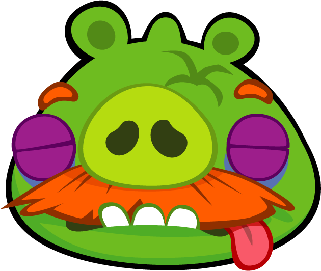 Foreman Pig, Formerly Known As Moustache Pig, Also - Grandpa Pig Angry Birds (630x532)
