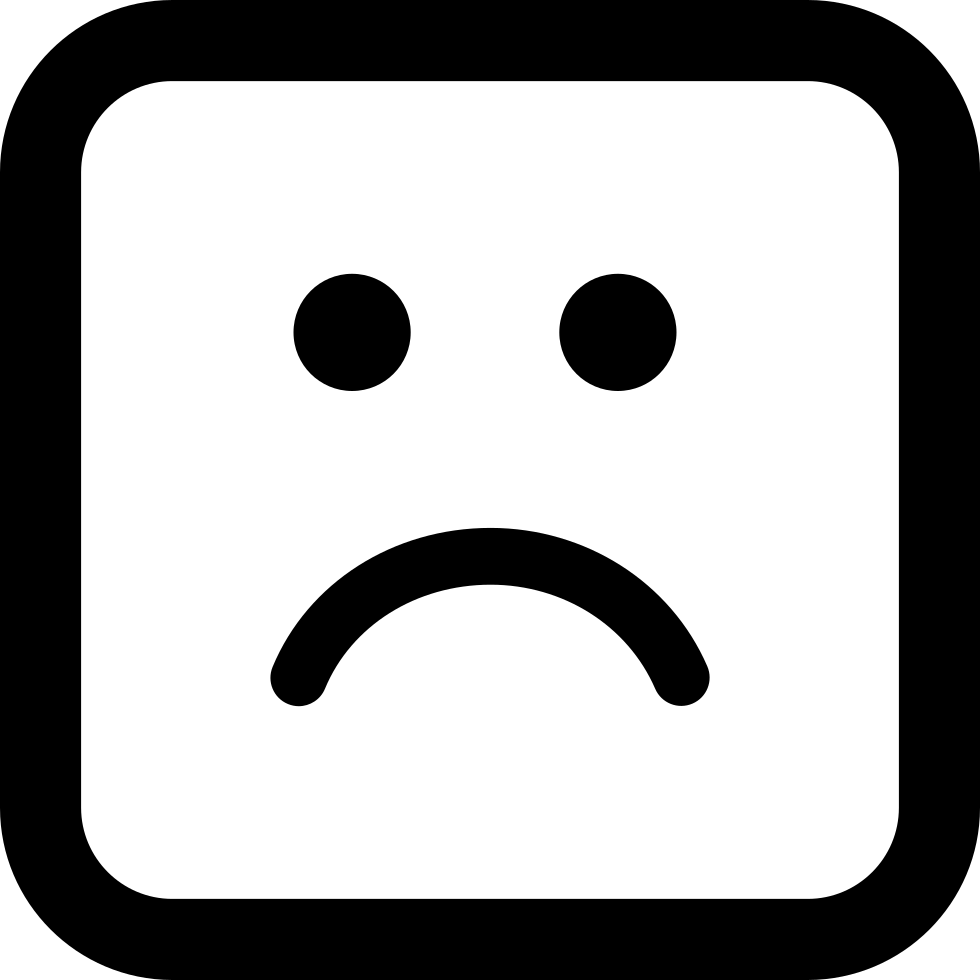 Sad Face In Rounded Square Comments - Number 3 Icon (980x980)