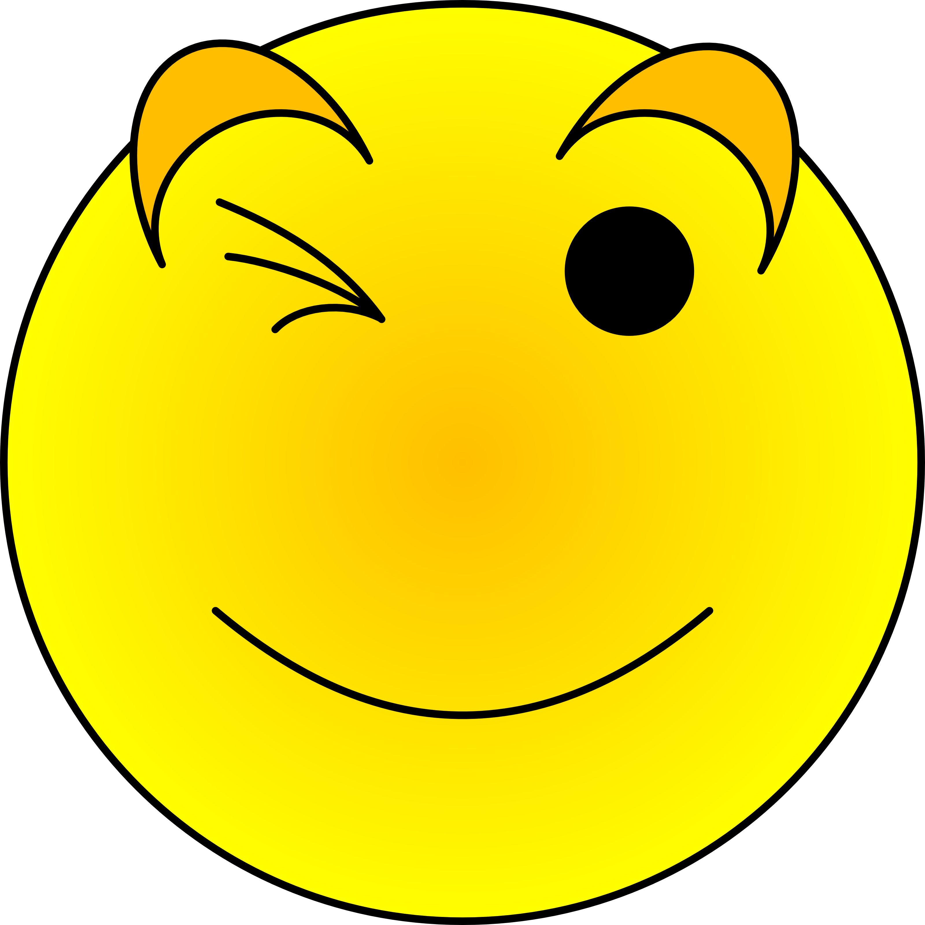 Wink Smiley Face Clip Art - Smiley (3200x3200)