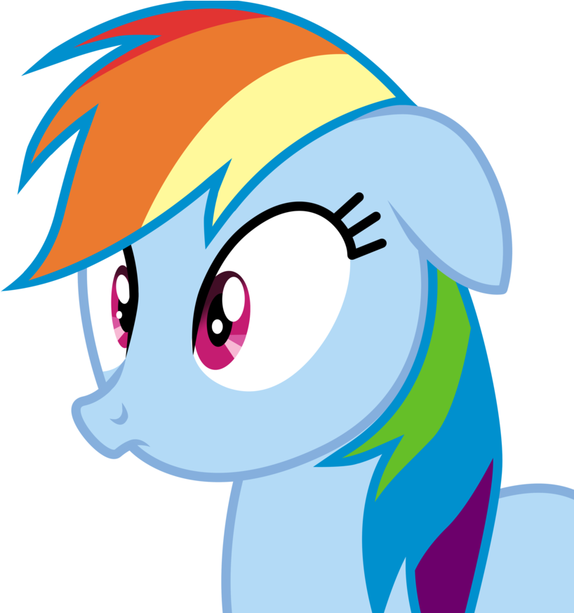 Rainbow Dash Shocked By Eruvon On Clipart Library - Cartoon (900x872)