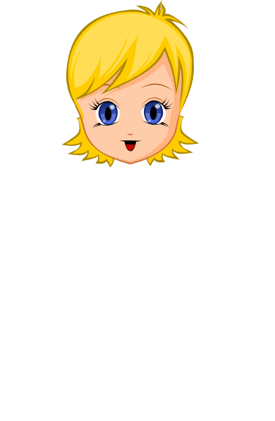 Girl Face Clip Art At Clker - Cartoon (390x597)