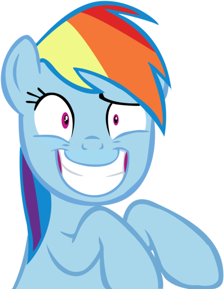 Rainbow Dash Crazy Face Vector By Agilescramble - My Little Pony Crazy Rainbow Dash (600x590)