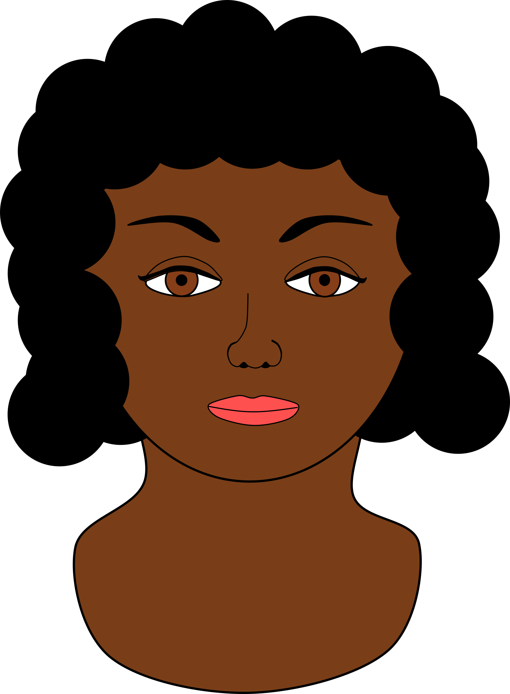 Clipart Ladys Face - Clipart Ladys Face (1763x2400)