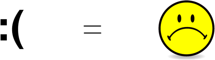 This Early Emoticon Corresponds To The Graphical Frowning - Smile Text (1160x316)