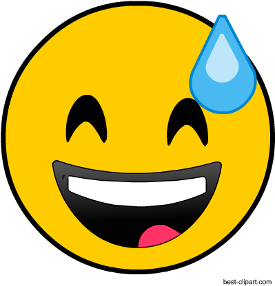 Laughing Face With Sweat Clip Art - Homer Laughlin China 0210-bc-5083 - Shamrock Plates (450x450)