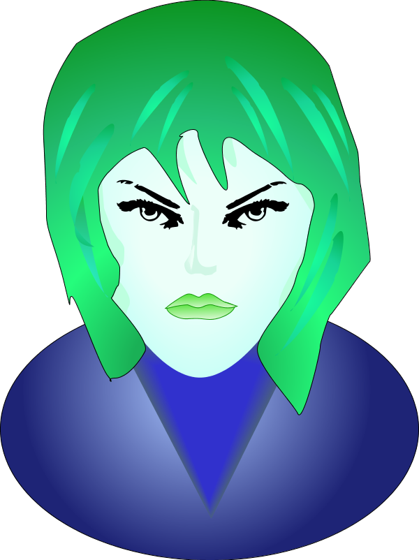 Woman Angry Face - Smiley Femme Fatale Face 1 25 Magnet Emoticon (600x802)