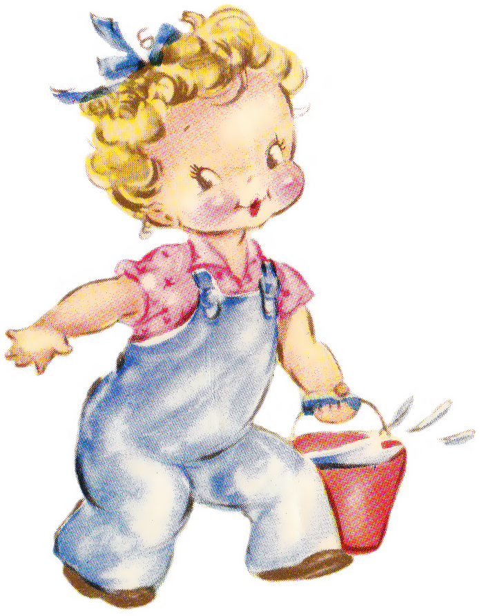 Vintage Girl Clipart - Butcher Babies (695x891)