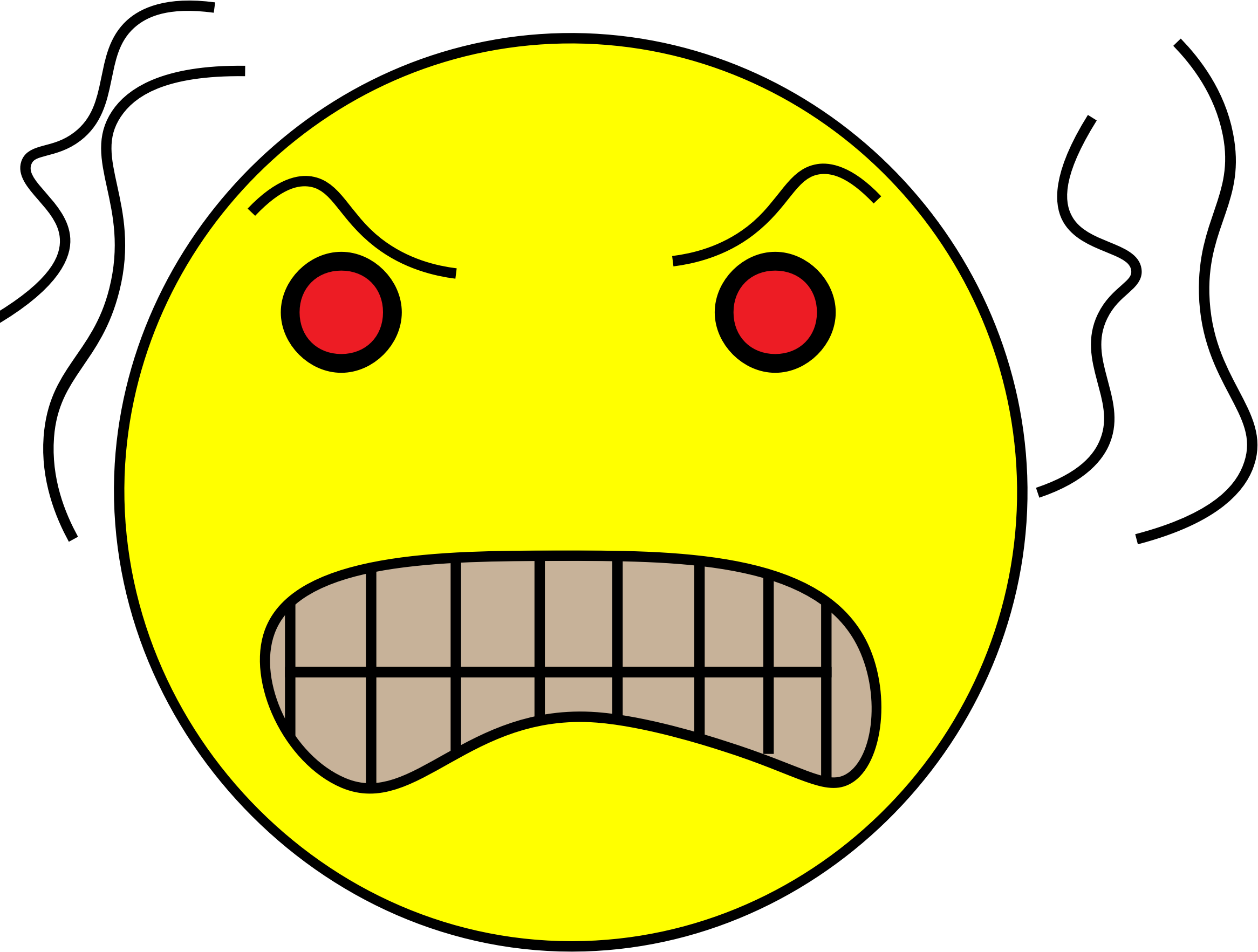 Clipart Yellow Angry Head - Angry Clipart (2332x1765)