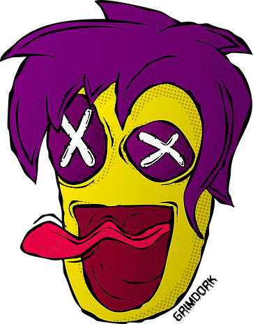 Crazy Face Vector Art By Grimdork - Vector Graphics (363x464)